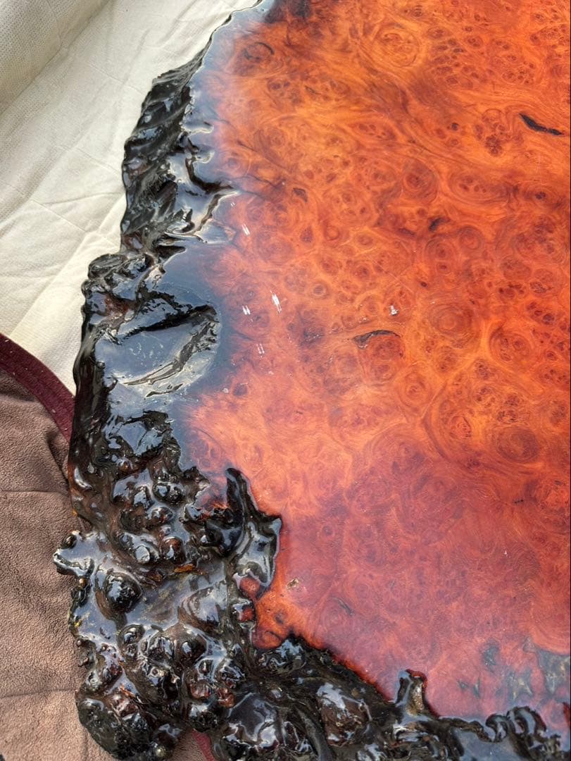 花梨　テーブル　天板　花梨瘤 瘤座卓 一枚板 瘤杢 天然木 カリン 　 天板のみ