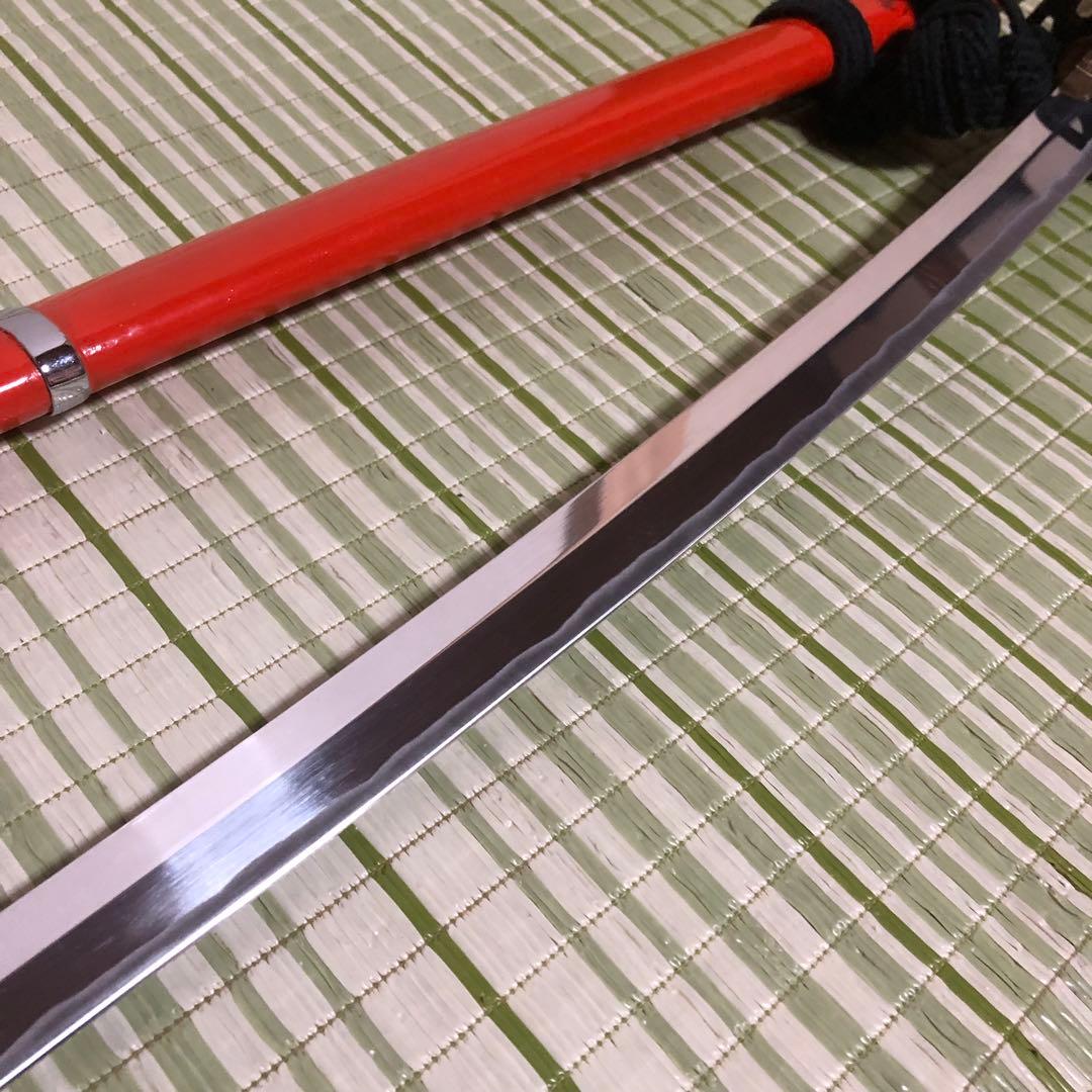 模造刀　模擬刀　武士　侍　伝統工芸　剣　ソード小太刀　鞘　鍔　大衆演劇　赤　朱色