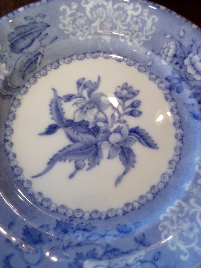 イギリス スポ—ド ケ—キ皿５枚セット「カミ—ラ」1910年代