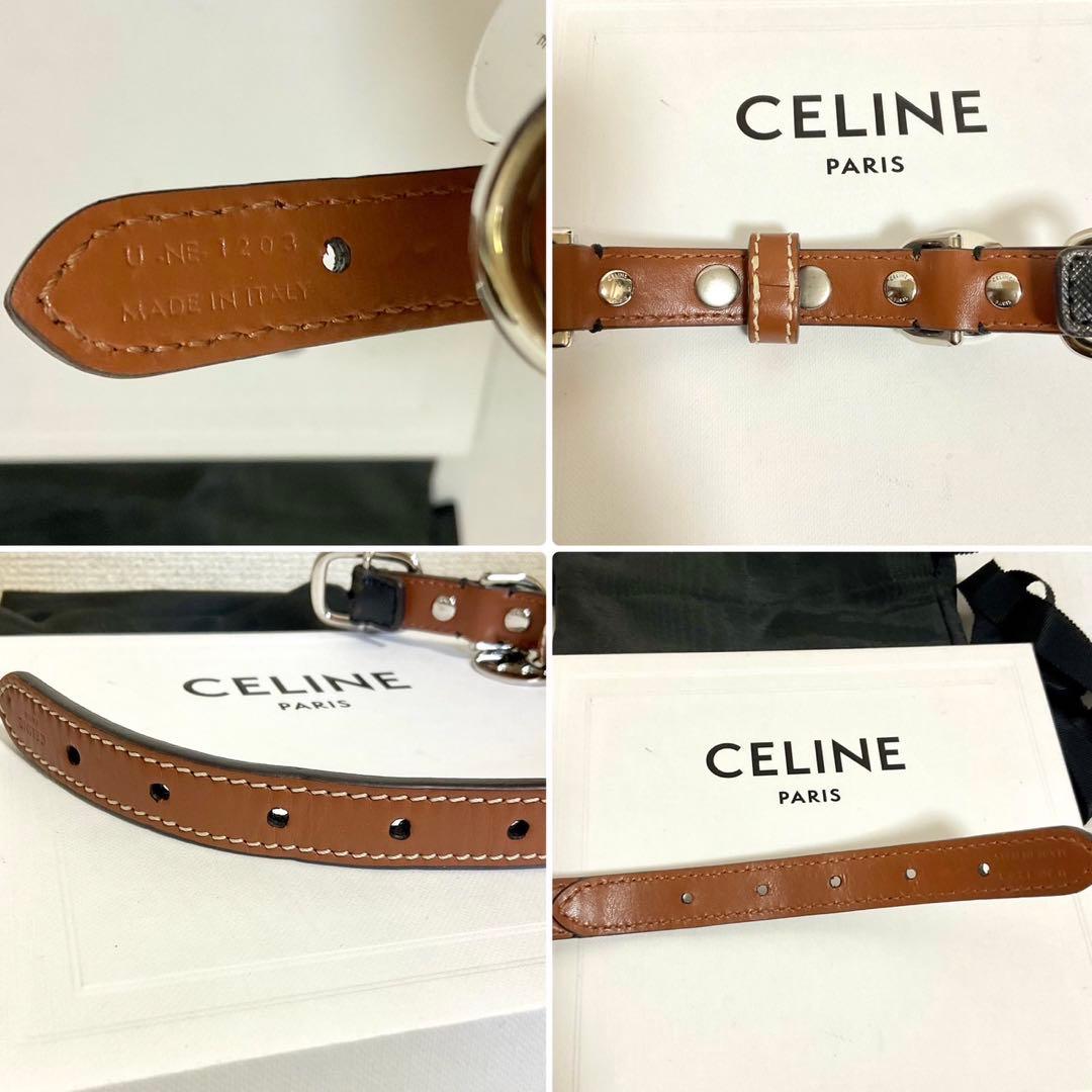 セリーヌ 定価6.4万【極美品】ドッグカラー 首輪 トリオンフ チャーム 箱付き