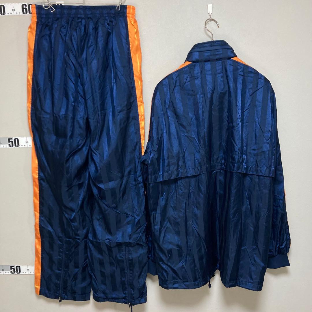 プーマ PUMA ナイロンジャケット 上下セット 紺色 ネイビー O オレンジ