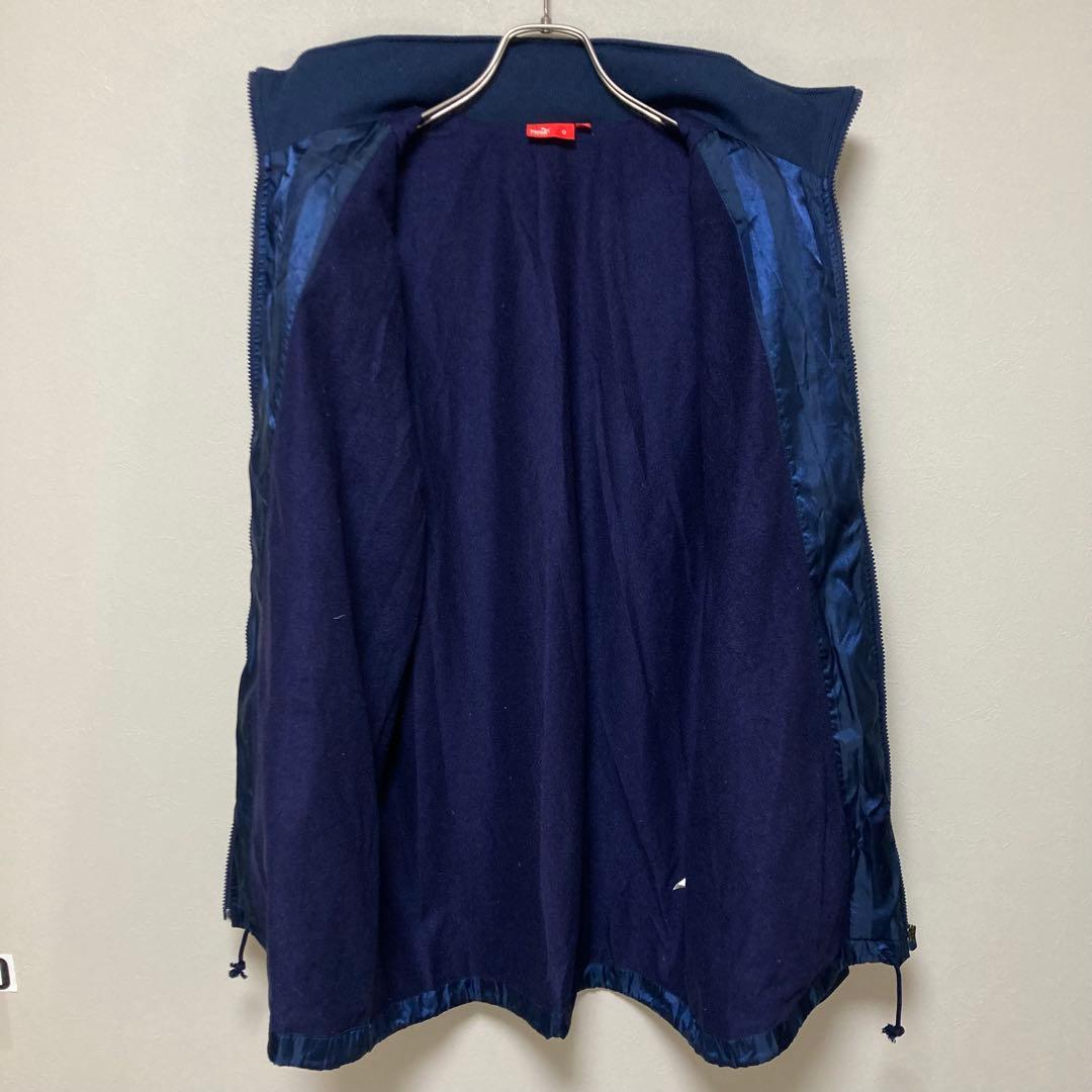 プーマ PUMA ナイロンジャケット 上下セット 紺色 ネイビー O オレンジ