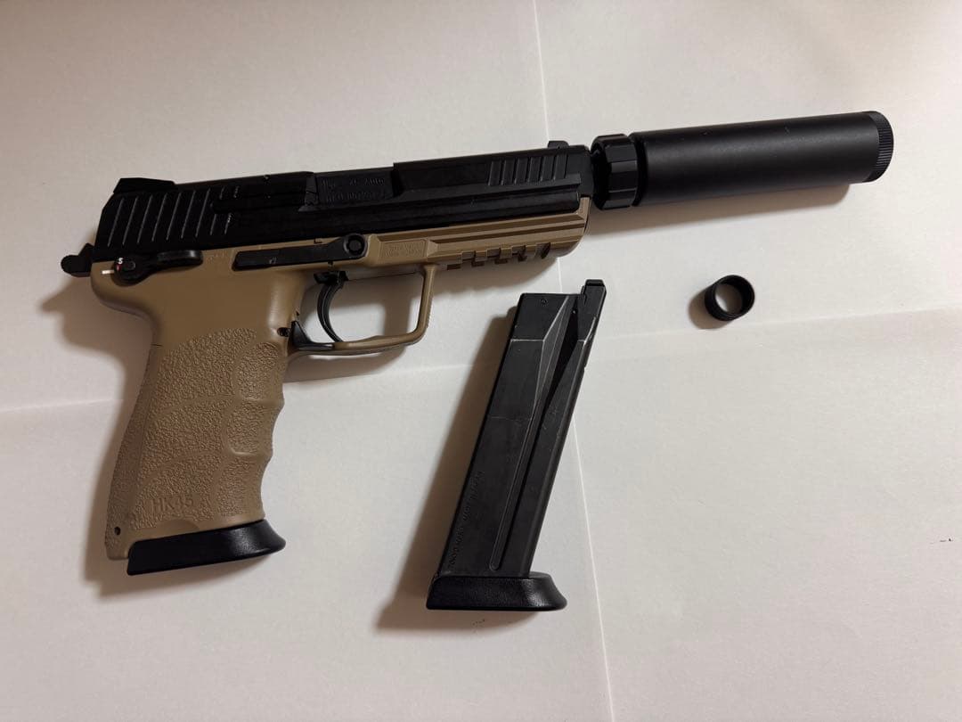 【ta出品】東京マルイ HK45 タンカラー サイレンサー付き