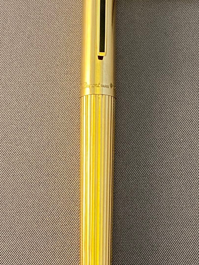 エス・ティデュポン S.TDupont ボールぺン 純銀ケースゴールド仕上げ