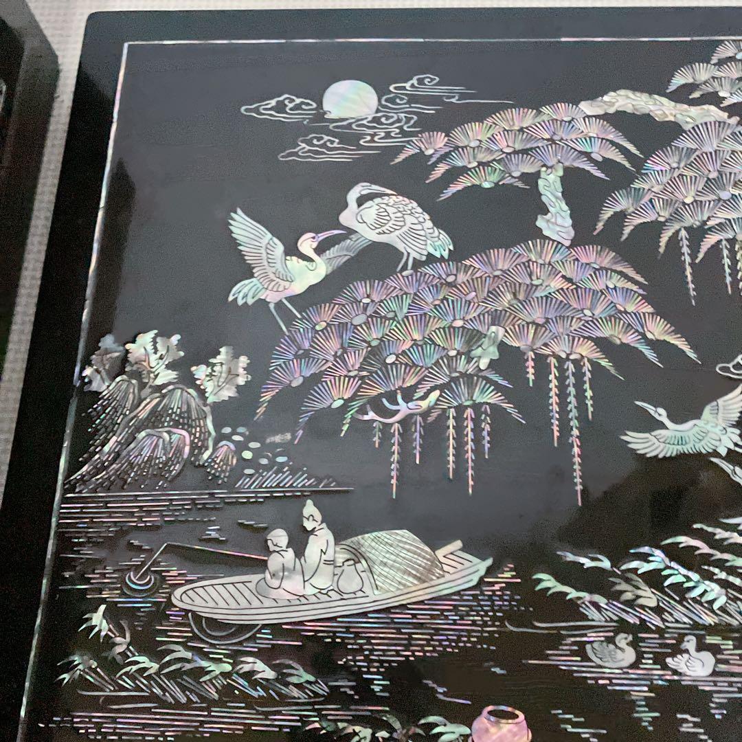 螺鈿細工　碁盤　昭和レトロ　囲碁版　李朝 アンティーク