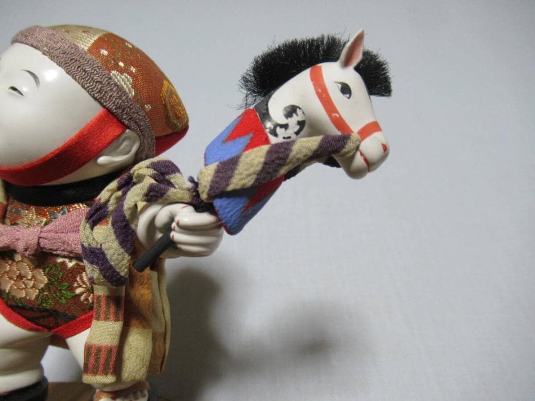 美品希少 1940年代 共箱無◆玉水人形 岡本玉水作 「初午」御所人形/日本人形