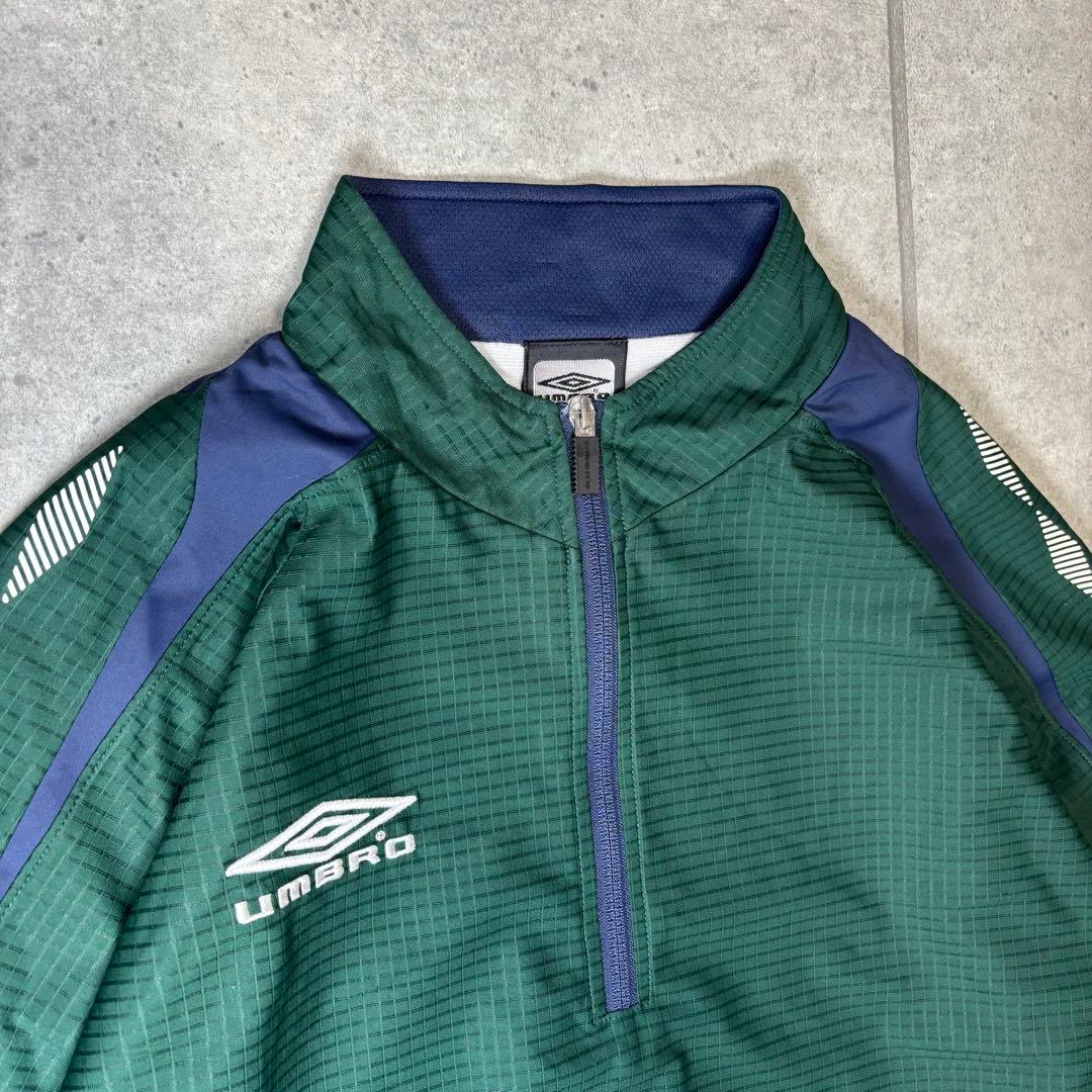 UMBRO　セットアップ　上下　トラックジャケット　ピステ　ハーフジップ　刺繍