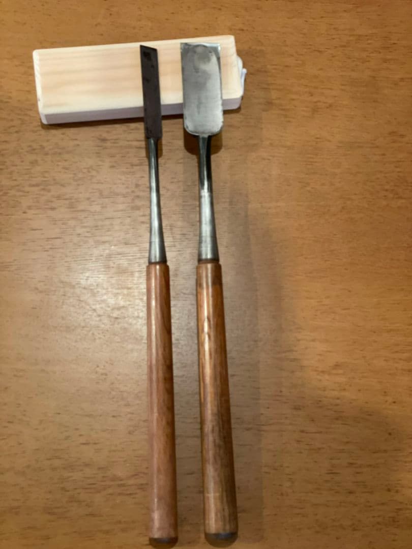 由助　突き鑿　2本セット　大工道具