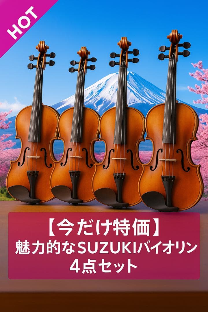 魅力的なSUZUKIバイオリン4点セット