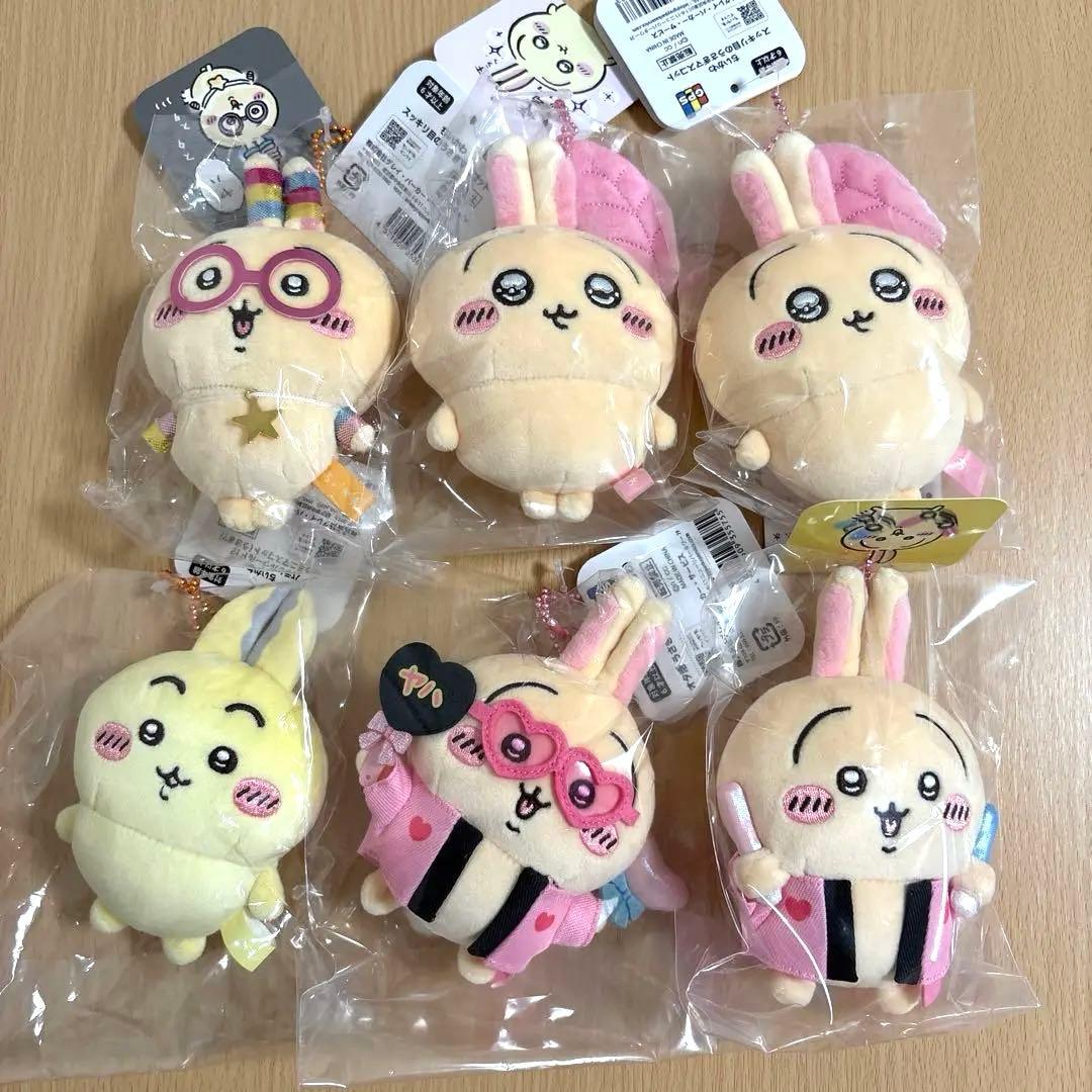 新品タグ付き ちいかわ うさぎ マスコット 6体セット