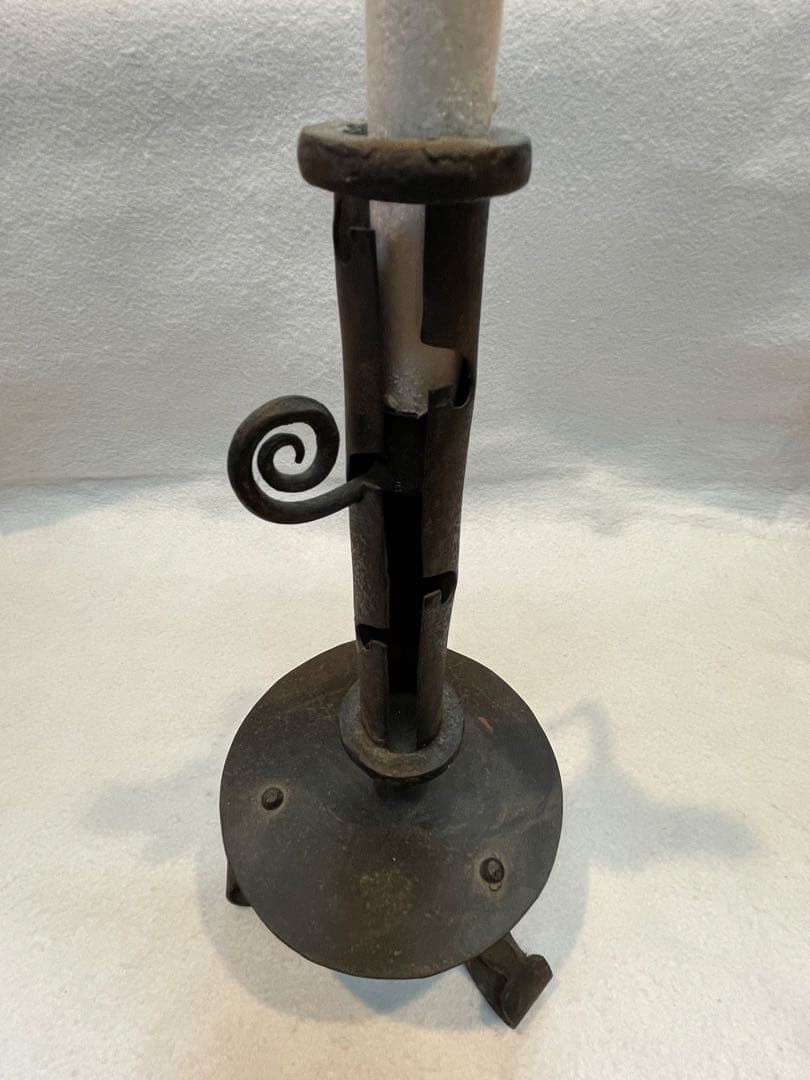 自在燭台（五段高さ調節可能）和蝋燭　燭台