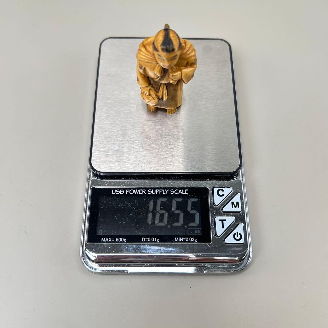 笑顔の人物 彫刻極上根付天然素材アンティーク骨董飾り物古美術置物細密細工