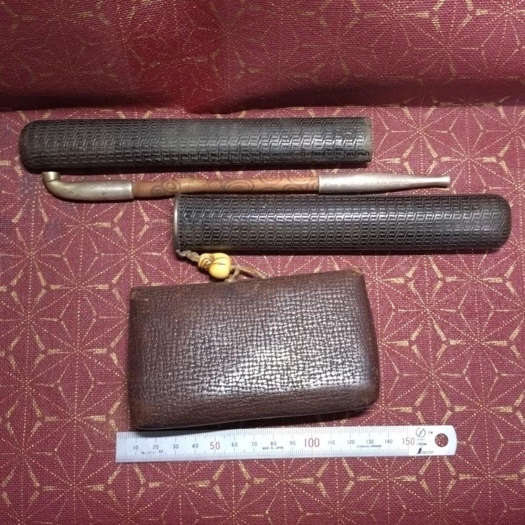 煙管 煙管筒 煙草入 前金具