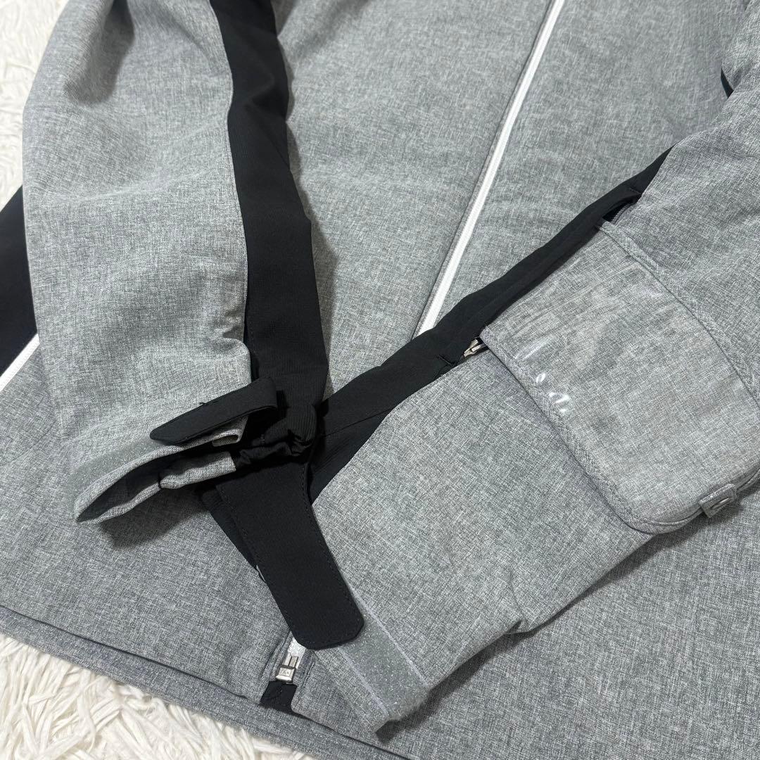 デサント スキーウェア サイズM 洗える フード 上下セット ブラック グレー