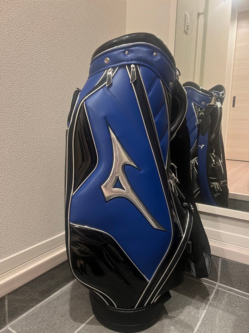 ⚠️2日間限定2000円値引き中⚠️Mizuno ゴルフバッグ 青・黒