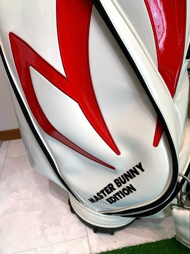 正規品　美品　パーリーゲイツ　マスターバニー　3点式　キャディバッグ　エナメル