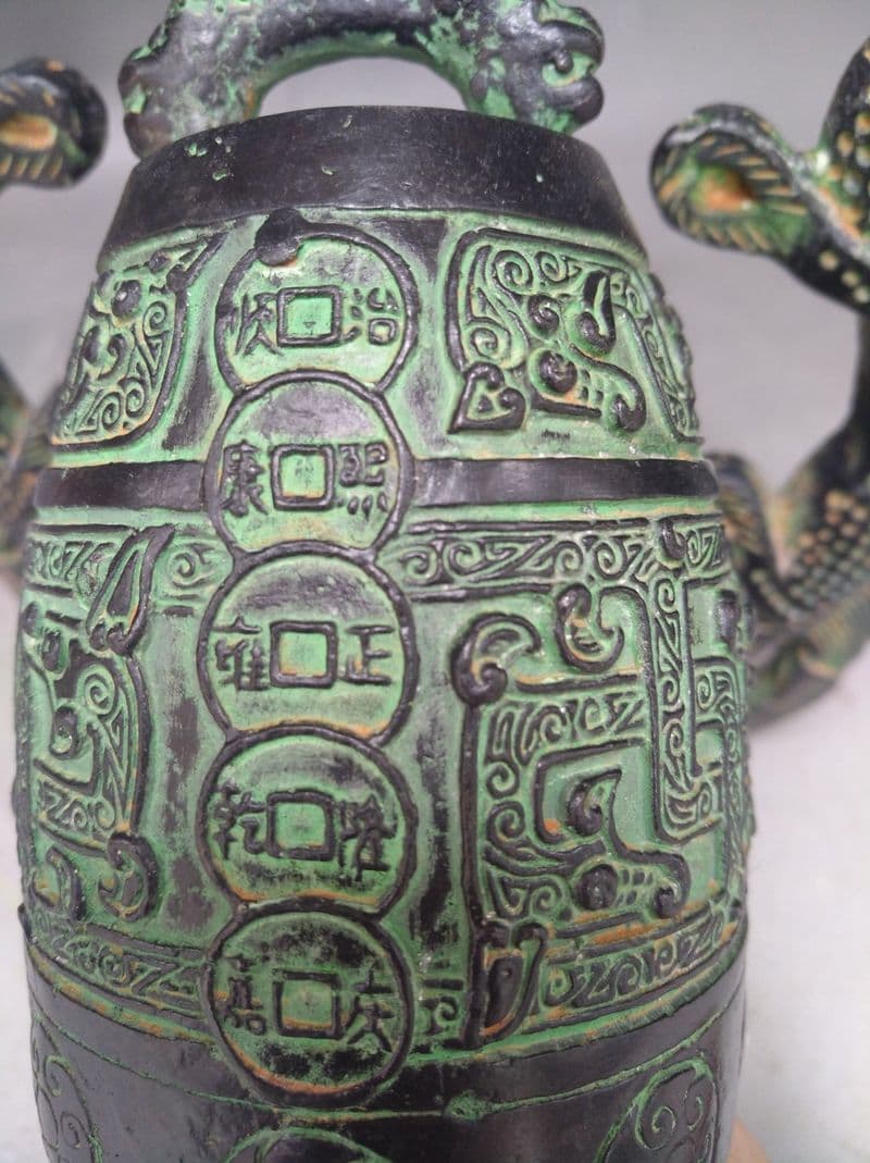 銅器 双龍編鐘 楽器 曽侯乙編鐘 装飾品 現代工芸品 美術品 置物