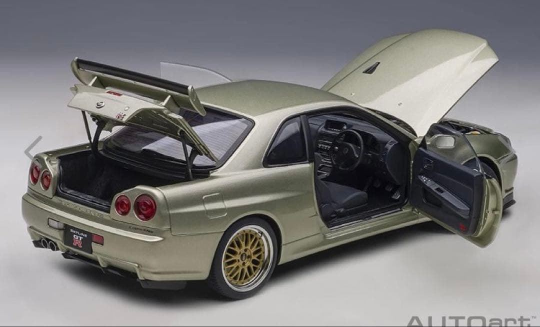 AUTOart 1/18 GT-R(R34) V-specⅡ NUR BBS