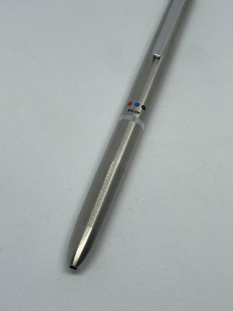 廃盤　レア　パイロット　細字3色　振り子式　ステンレス　キャップ式シャーペン