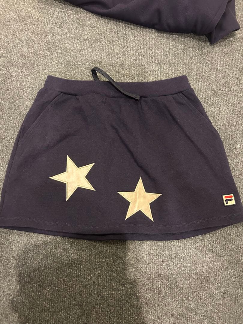 FILA ネイビー フード付きセット M