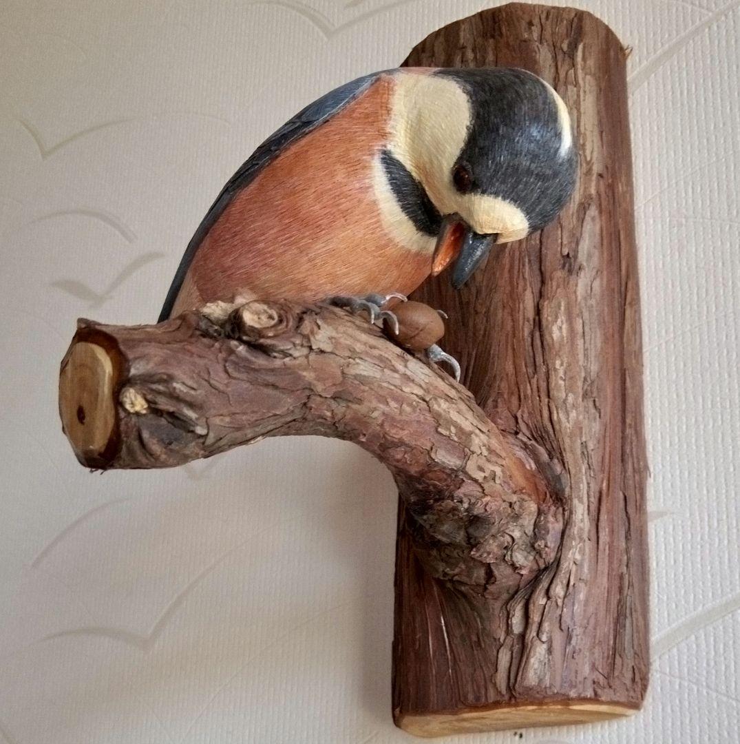 バードカービング　ヤマガラ