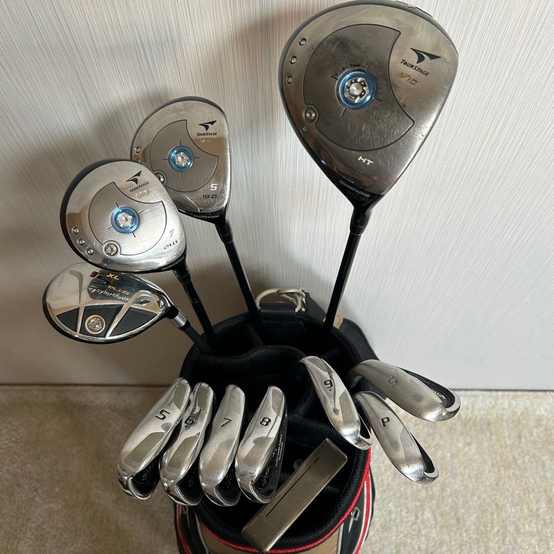 メンズ　ツアーステージ テーラーメイド 12本　ゴルフセット　キャディバッグ