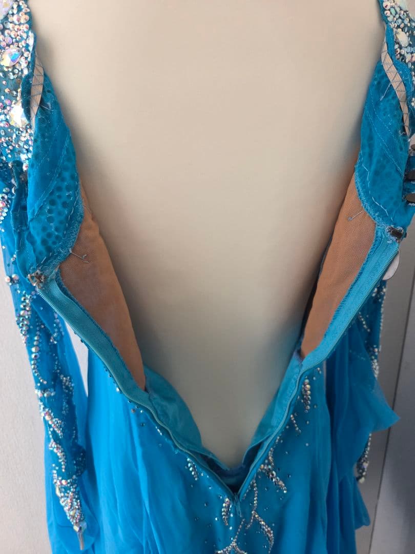 スタンダードドレス ブルー ボールルーム 社交ダンス