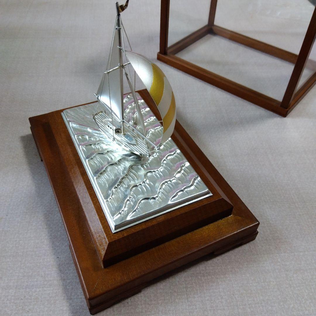 武比古、TAKEHIKOヨットモデル シルバー・ゴールド ガラスケース付き