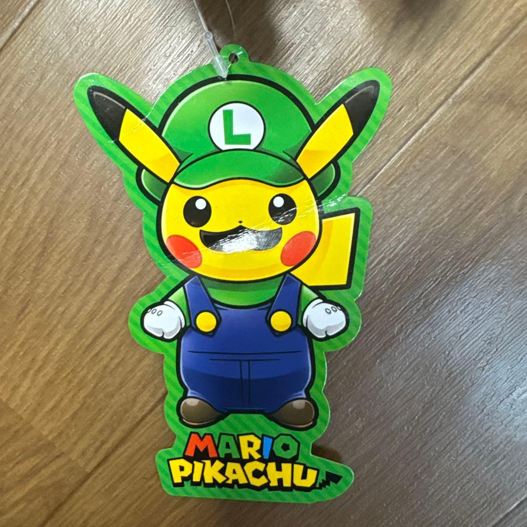 マリオ風ピカチュウぬいぐるみ 約30cm 髭が取れてます