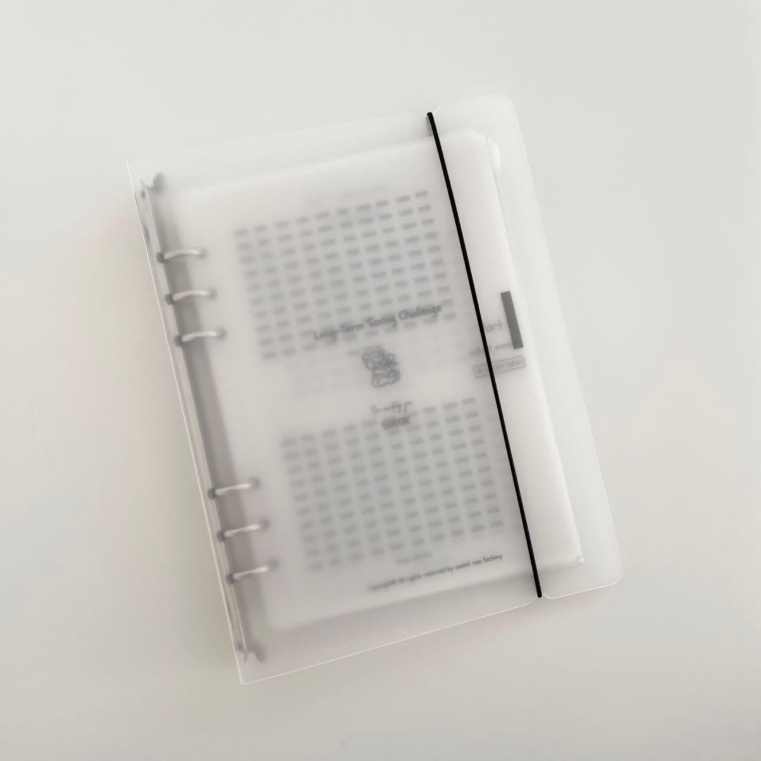 ラスト1点　韓国　貯金　貯蓄　バインダー　カバー　リフィル　A5 くま　ベア　2