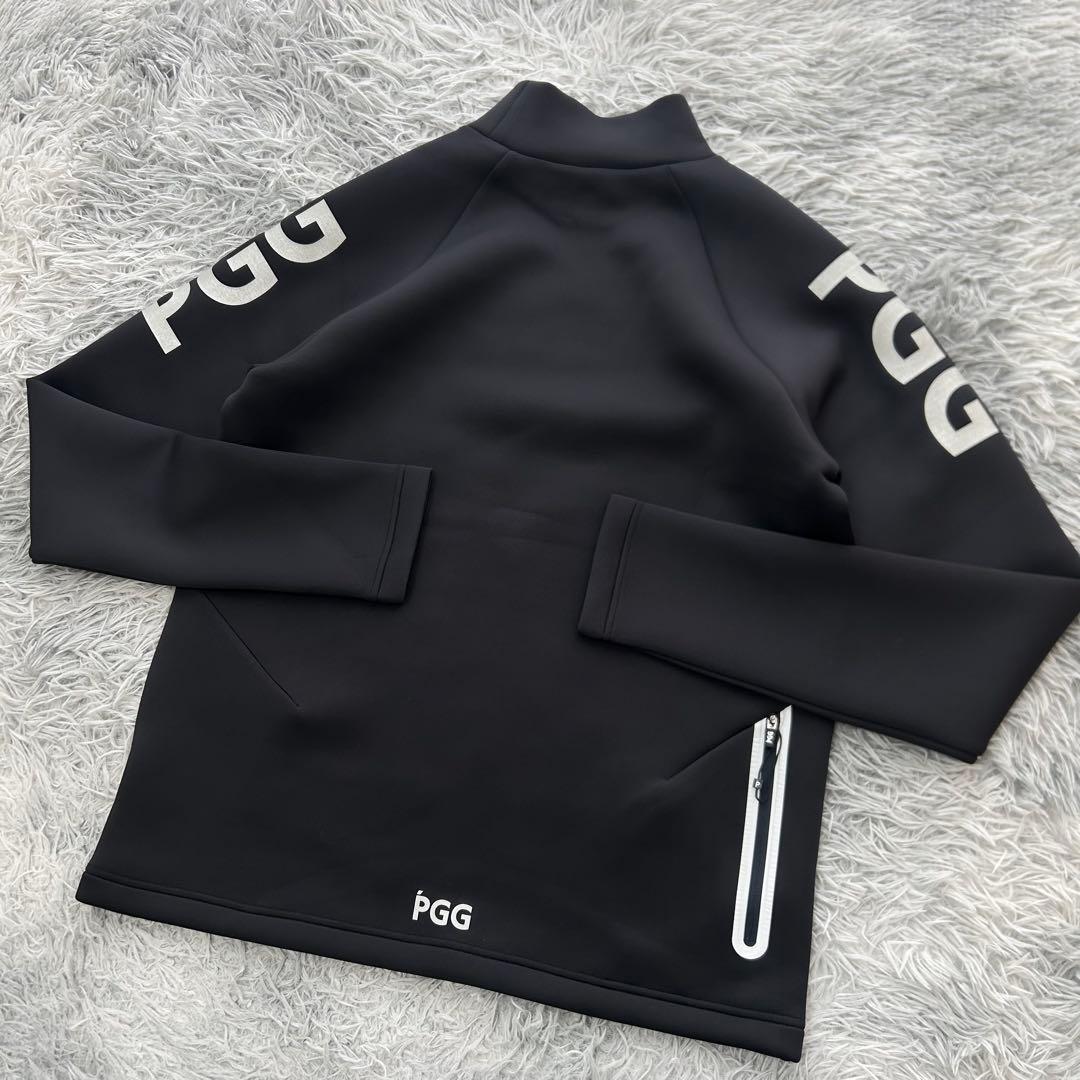 新品　PGG パーリーゲイツ　ハイネック　長袖カットソー　プルオーバー　ネイビー