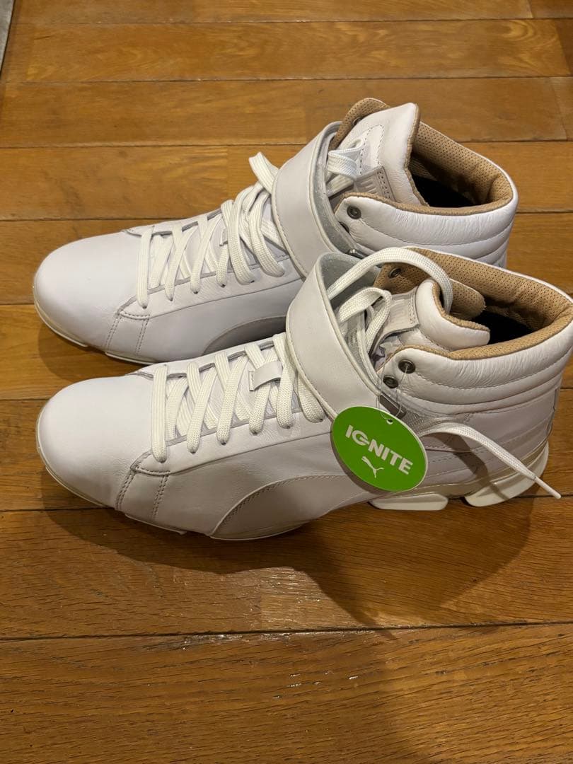 PUMA プーマ　タイタンツアーイグナイトハイトップゴルフシューズ　ホワイト