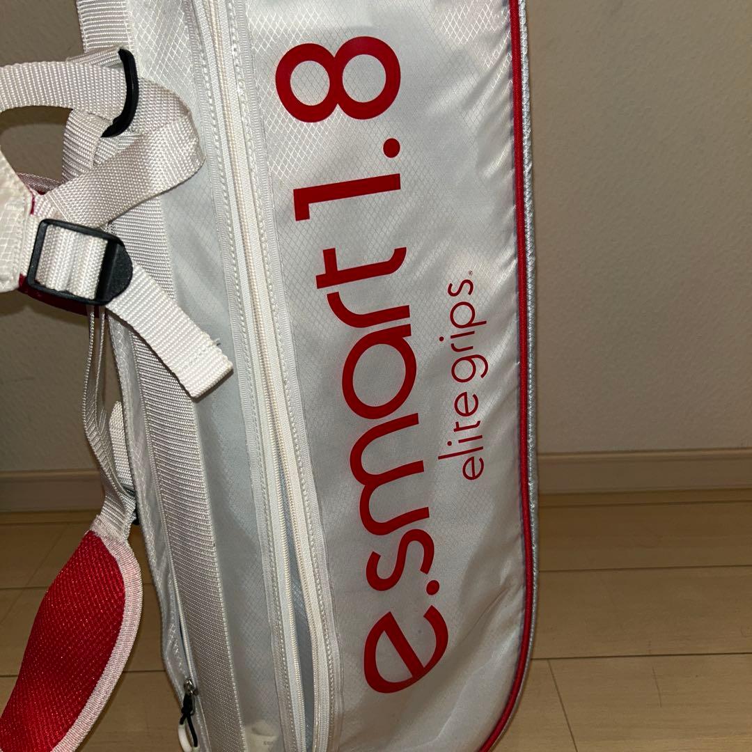 kz エリートグリップキャディバッグ白\赤　スタンド式