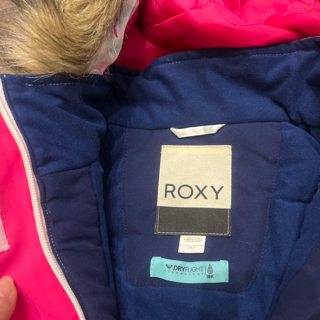 ロキシー　ROXY スキーウェア　6〜7T 120 130つなぎ　雪遊び　女の子