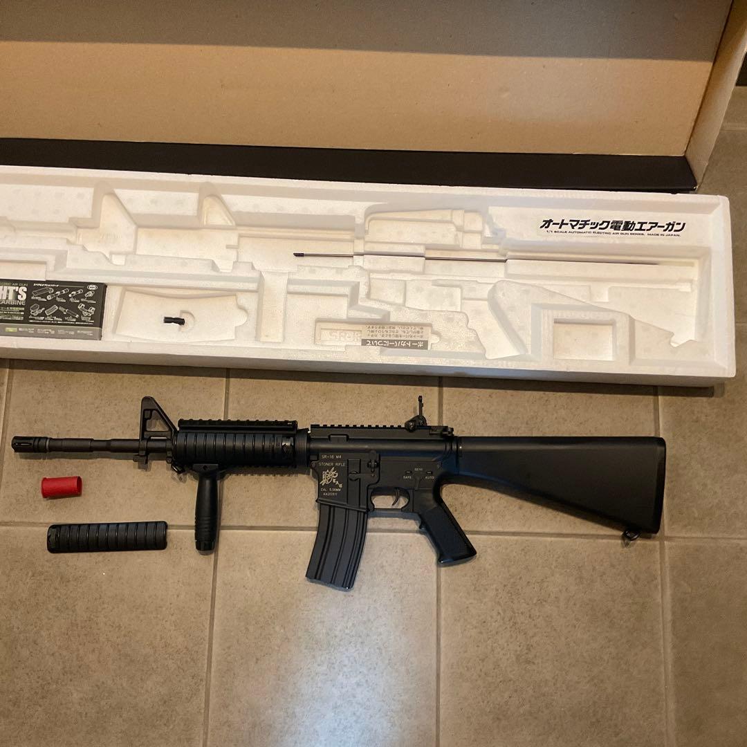 美品93m/s東京マルイ純正電動ガンナイツM4SR-16＋300連MGメンテ済
