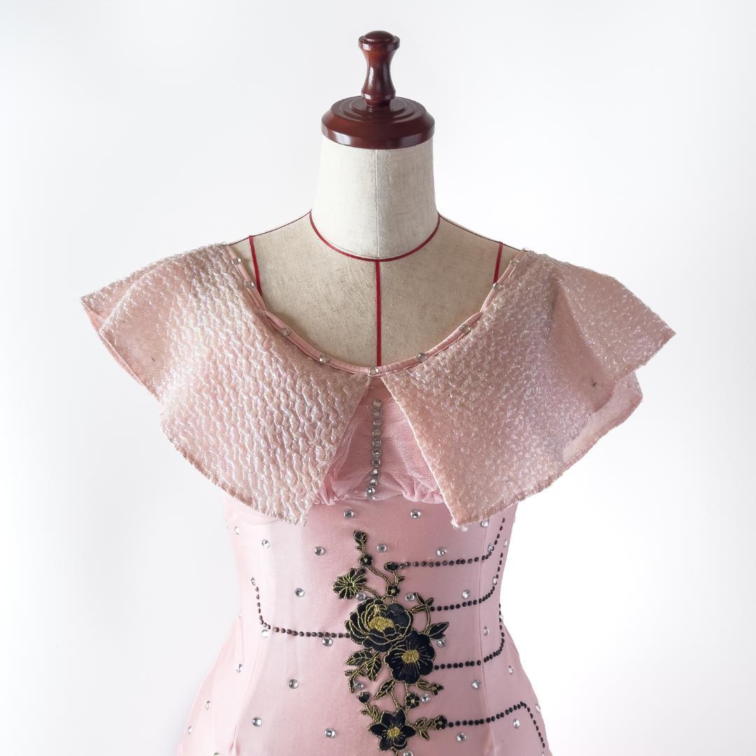 社交ダンス スタンダードドレス ピンク