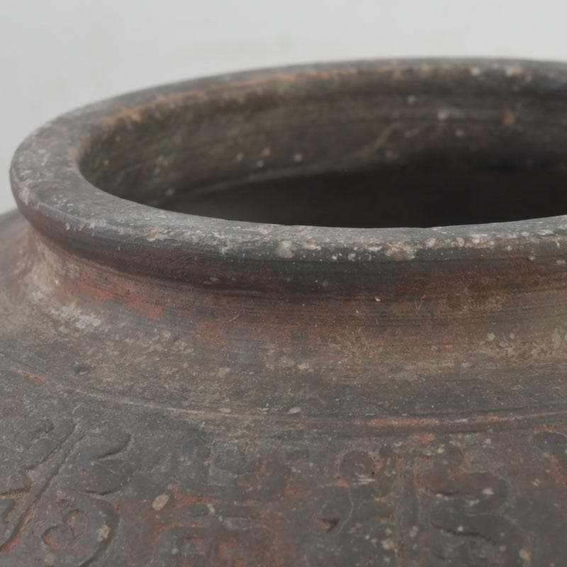 中国　紫砂　朱泥　漢詩刻　壷　時代箱付　V　9807A