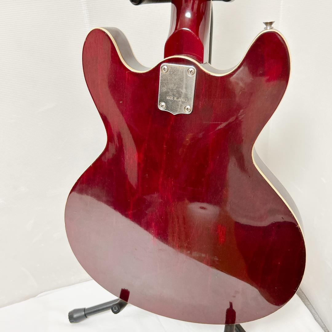 美品 Goldon セミアコギター ビザール アコースティックギター 赤