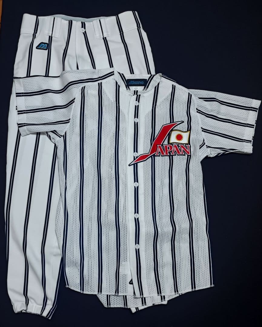 長嶋茂雄 ユニフォーム 上下 L キャップ付 ミズノ 巨人 WBC