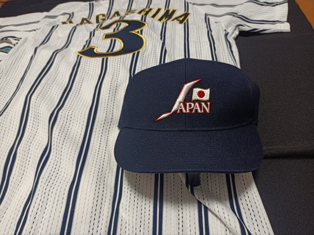 長嶋茂雄 ユニフォーム 上下 L キャップ付 ミズノ 巨人 WBC