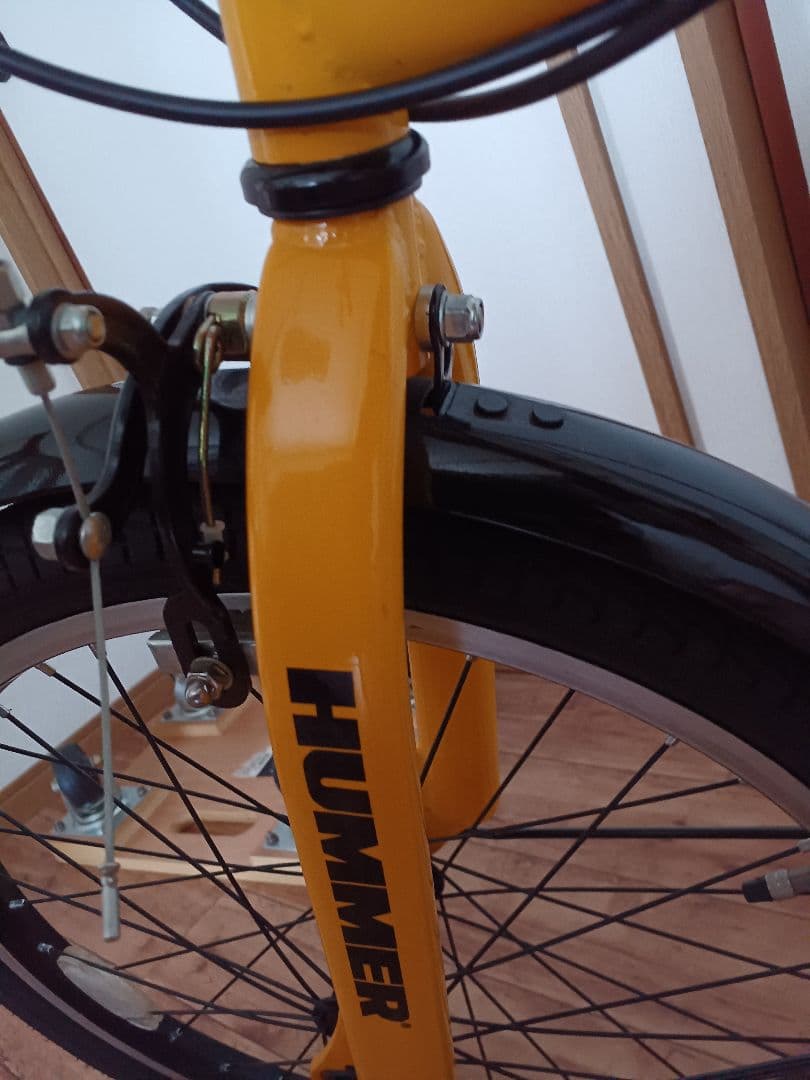 HUMMER　折りたたみ自転車　イエロー　20インチ　6段変速ギア　ジャンク
