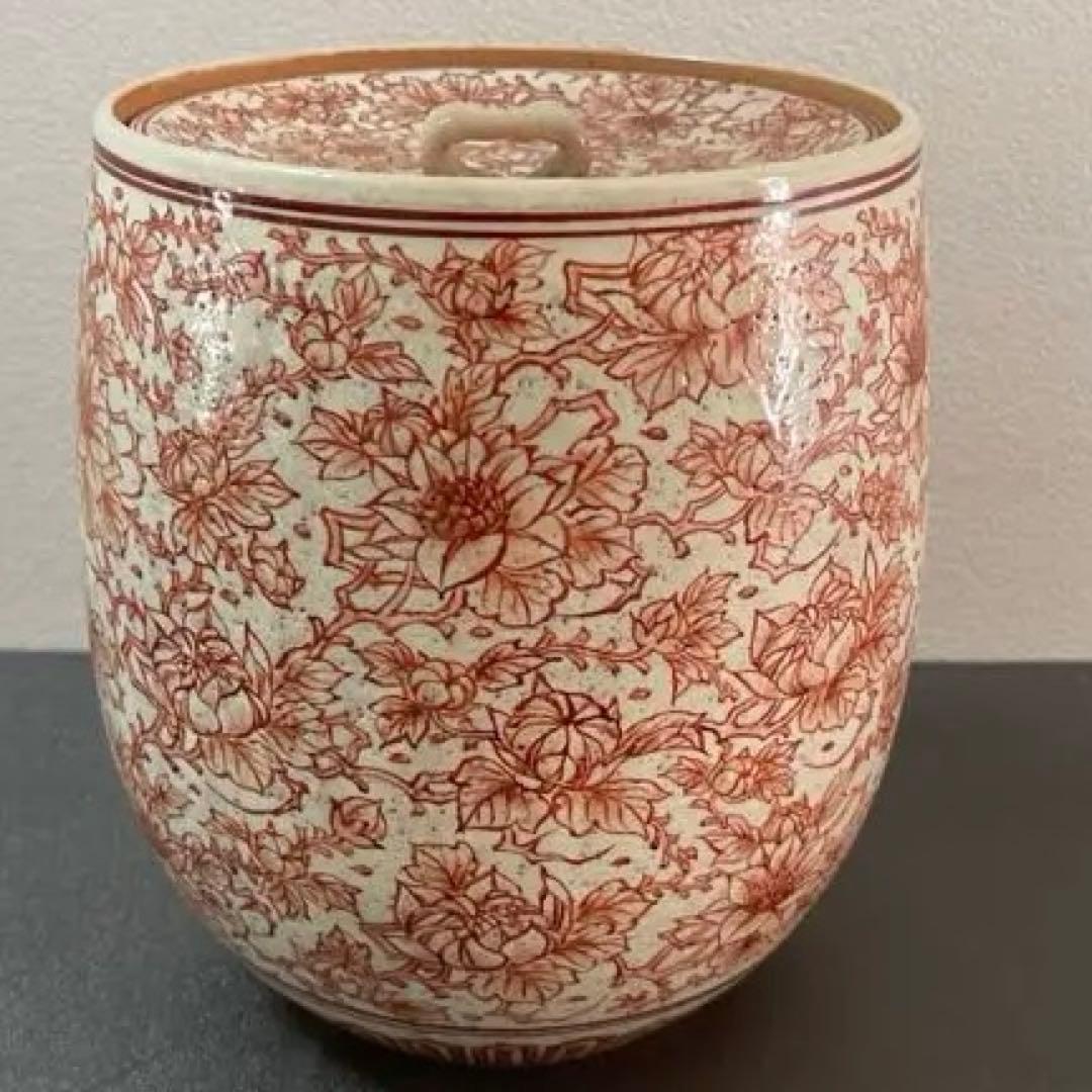 渋草焼　赤絵　茶道具　水差し　六代目　渋草柳造作