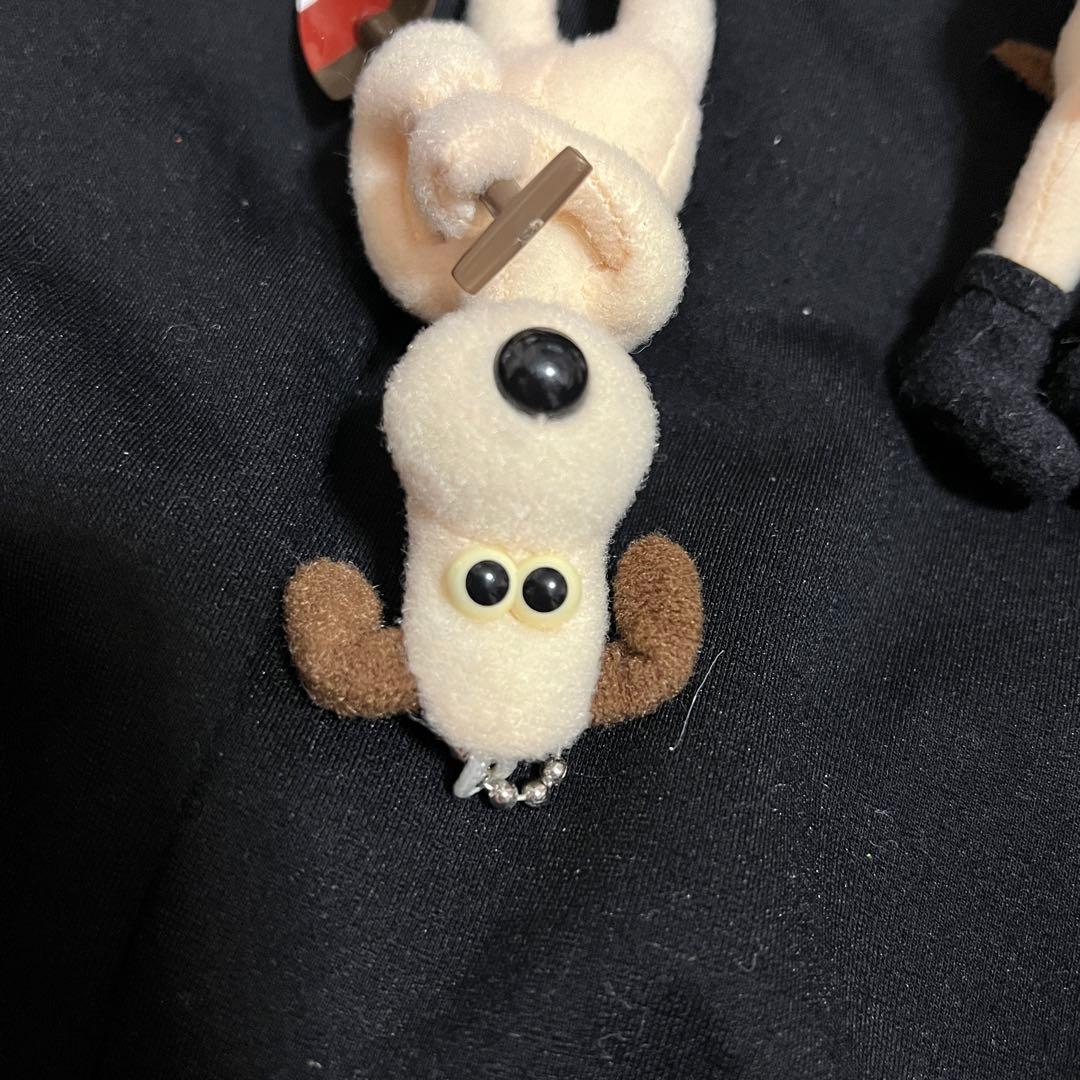 ▲汚れなどあり▲ウォレスとグルミット マスコット キーホルダー