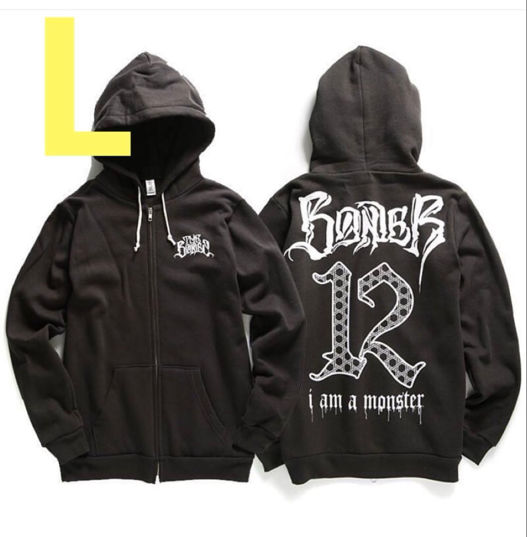 レア‼️The BONEZのジップアップフーディ 墨黒 L