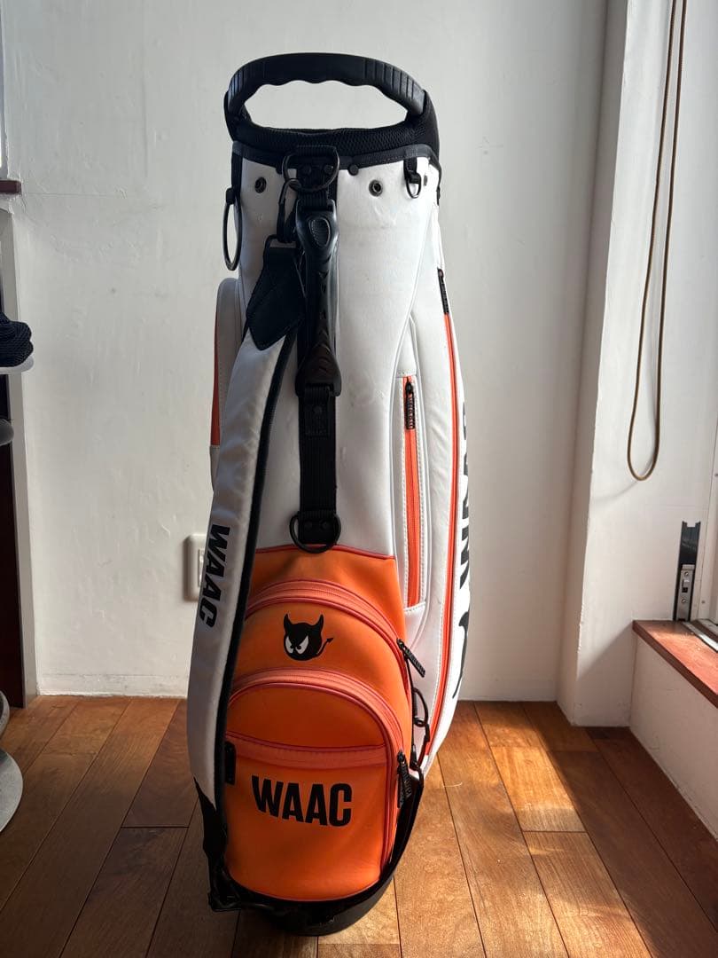WAAC キャディバッグ ホワイト/オレンジ