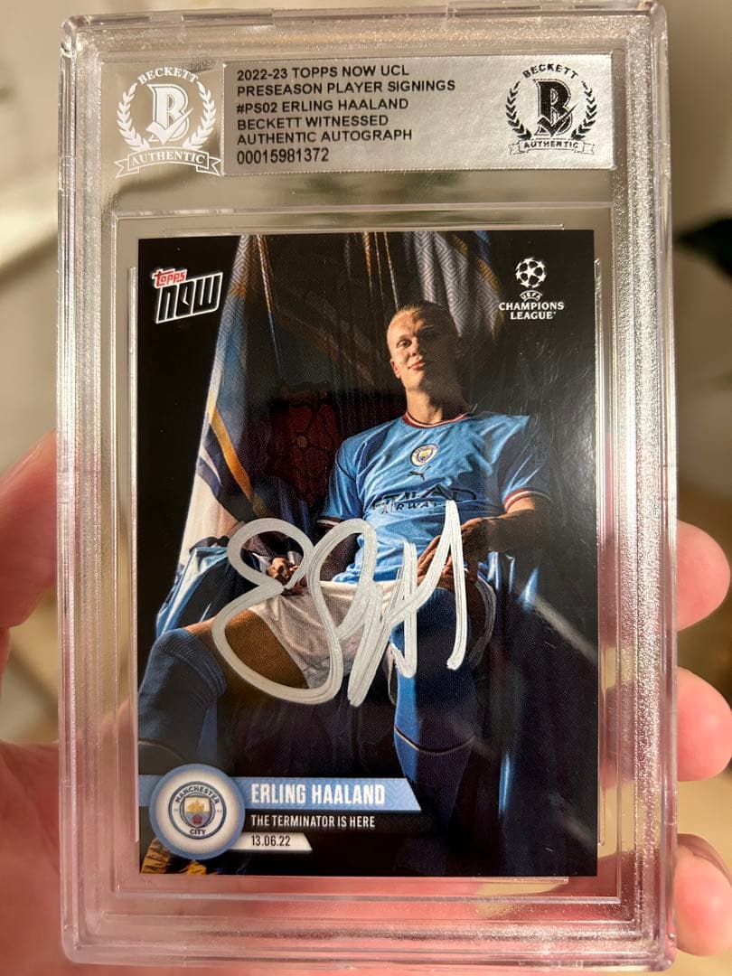 ハーランド サインカード haaland サッカー メッシ topps