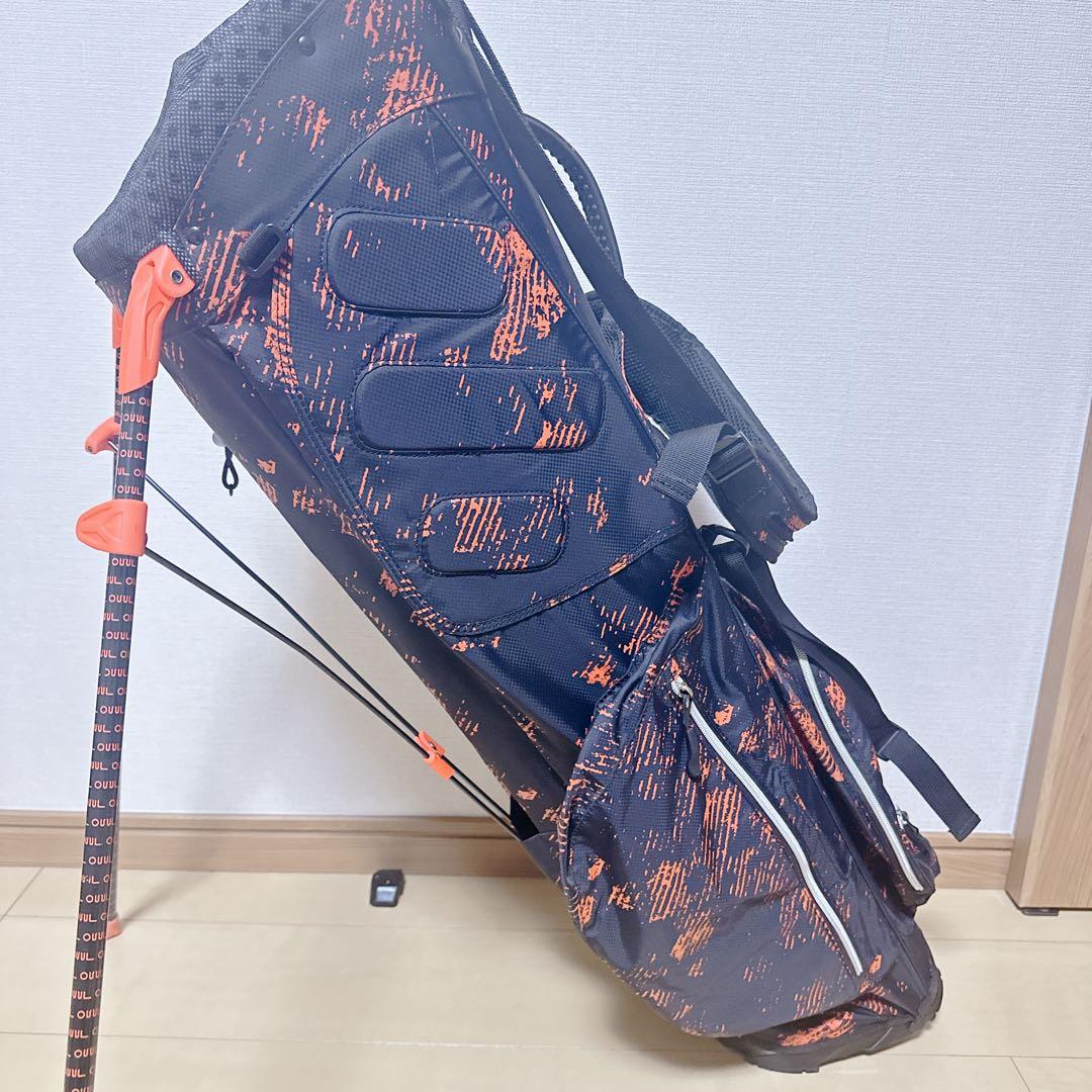 未使用級 OUUL オウル スタンド式 軽量 キャディバッグ 9型 4分割