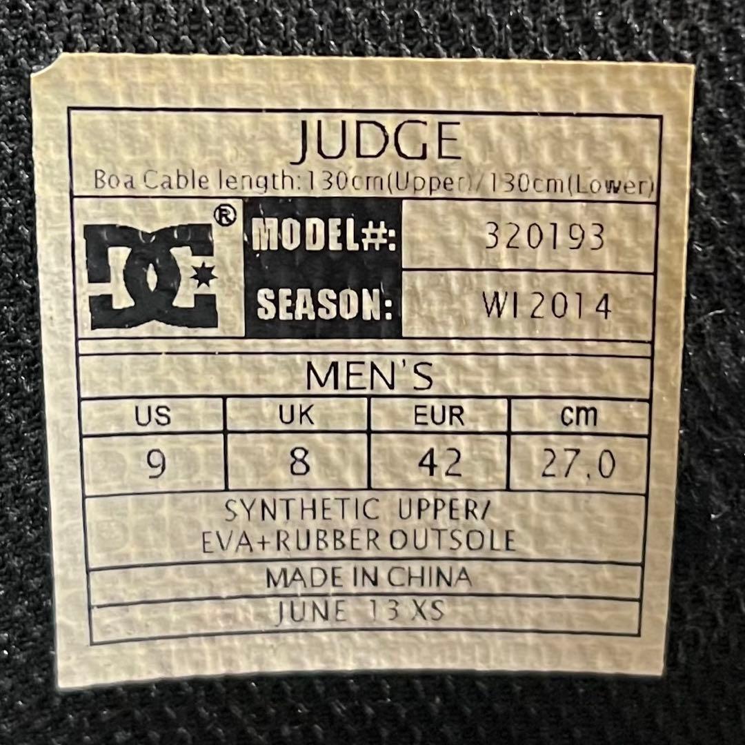 【即日発送】DC ディーシー スノボブーツ　JUDGE ジャッジ27.0cm