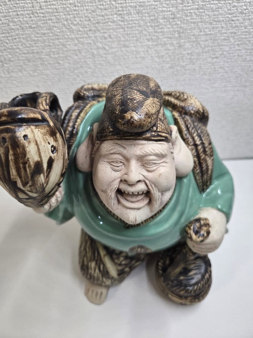 鯛持恵比寿　美術工芸　青磁　陶磁器　最終値下げ