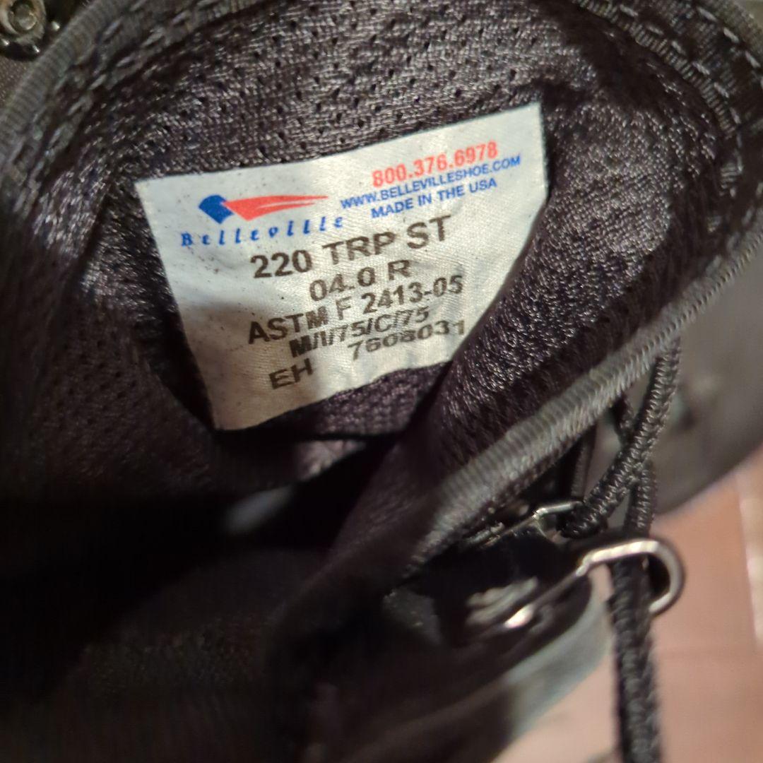 米軍Belleville 220 TRP ST ミリタリーブーツ 04 R 黒